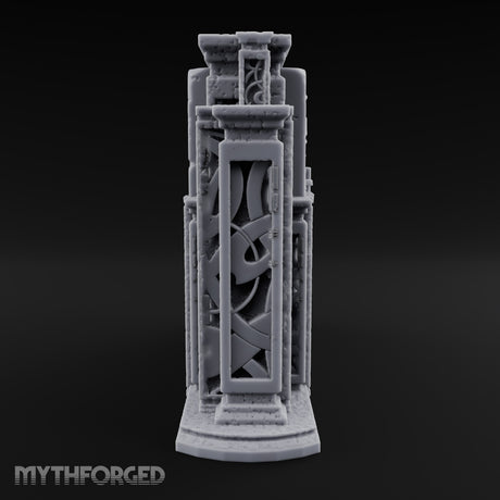 Doors Sealed, Pillars Still Praying Ornate Temple Gate Ruin E