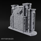 Doors Sealed, Pillars Still Praying Ornate Temple Gate Ruin E