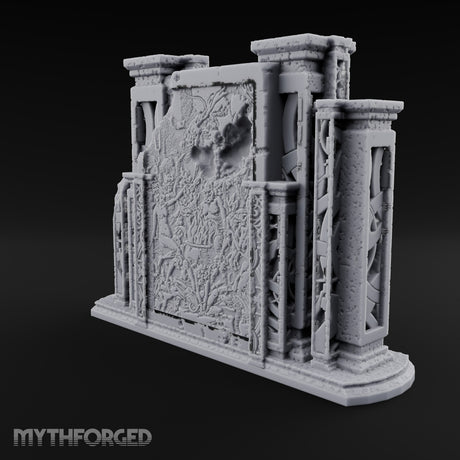 Doors Sealed, Pillars Still Praying Ornate Temple Gate Ruin E