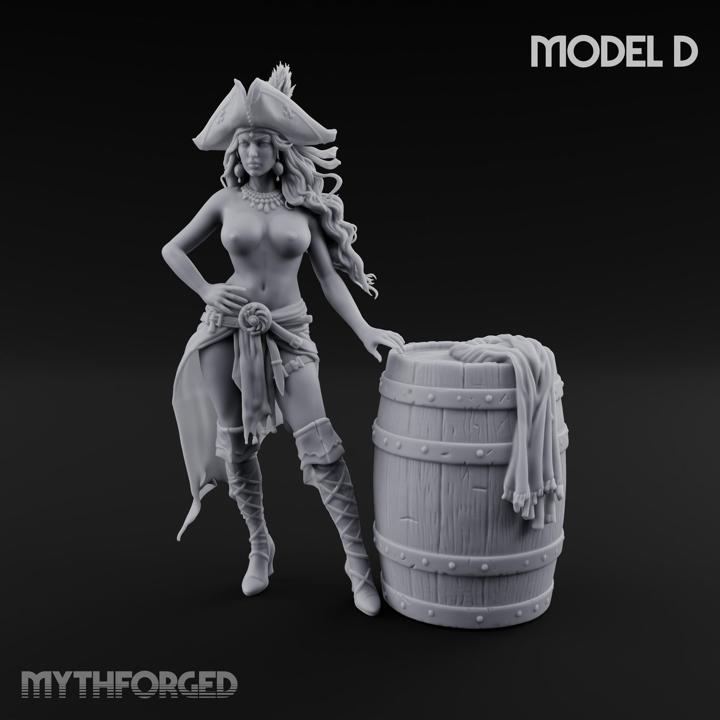 Ruling The Seas Pirate D Miniature for Dungeons and Dragons, Pathfinder or other TTRPGs