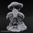 Rune-Carved Face-Bearing Ancient Wood Shrine Miniature for Dungeons and Dragons, Pathfinder or other TTRPGs