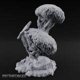 Rune-Carved Face-Bearing Ancient Wood Shrine Miniature for Dungeons and Dragons, Pathfinder or other TTRPGs