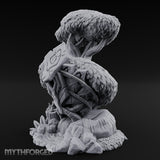 Rune-Carved Face-Bearing Ancient Wood Shrine Miniature for Dungeons and Dragons, Pathfinder or other TTRPGs