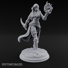 Rune Orb Conjuring Human Warlock Miniature for Dungeons and Dragons, Pathfinder or other TTRPGs