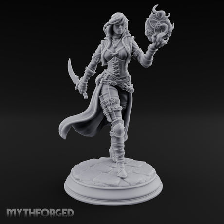 Rune Orb Conjuring Human Warlock Miniature for Dungeons and Dragons, Pathfinder or other TTRPGs