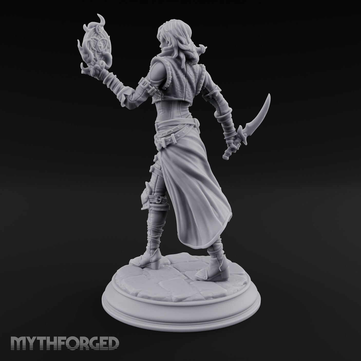 Rune Orb Conjuring Human Warlock Miniature for Dungeons and Dragons, Pathfinder or other TTRPGs