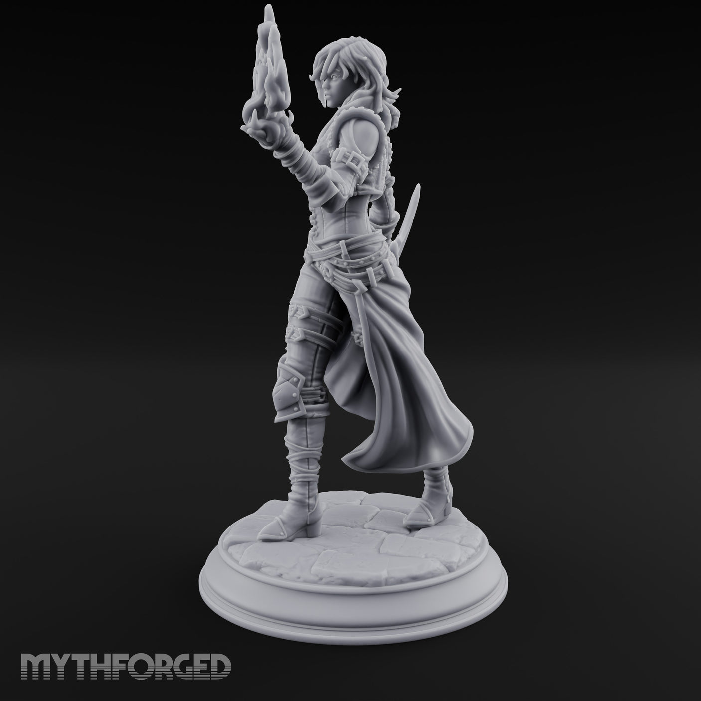 Rune Orb Conjuring Human Warlock Miniature for Dungeons and Dragons, Pathfinder or other TTRPGs