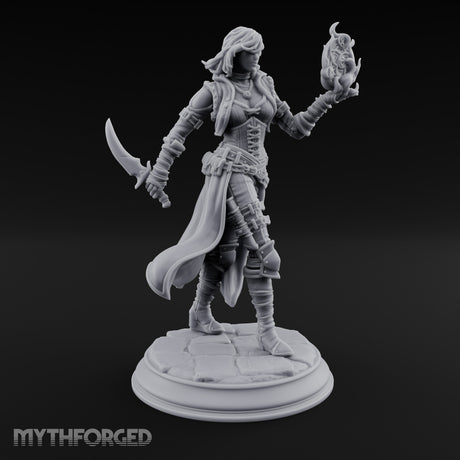 Rune Orb Conjuring Human Warlock Miniature for Dungeons and Dragons, Pathfinder or other TTRPGs