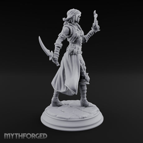 Rune Orb Conjuring Human Warlock Miniature for Dungeons and Dragons, Pathfinder or other TTRPGs