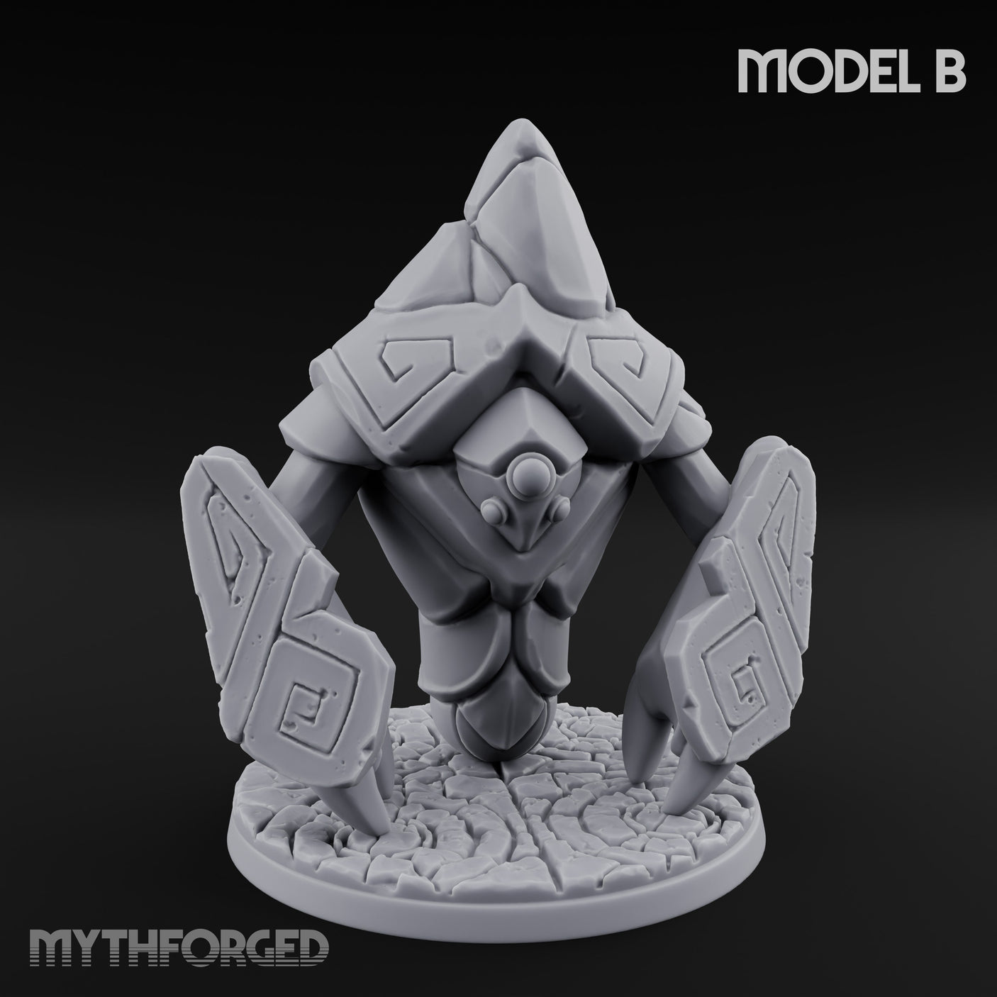 Rune Panel Spreading Construct Guardian B Miniature for Dungeons and Dragons, Pathfinder or other TTRPGs
