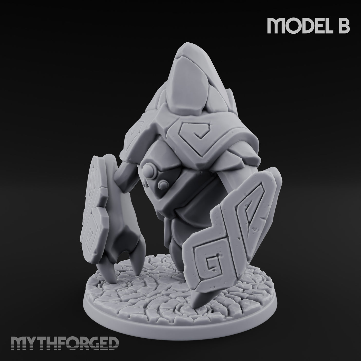 Rune Panel Spreading Construct Guardian B Miniature for Dungeons and Dragons, Pathfinder or other TTRPGs