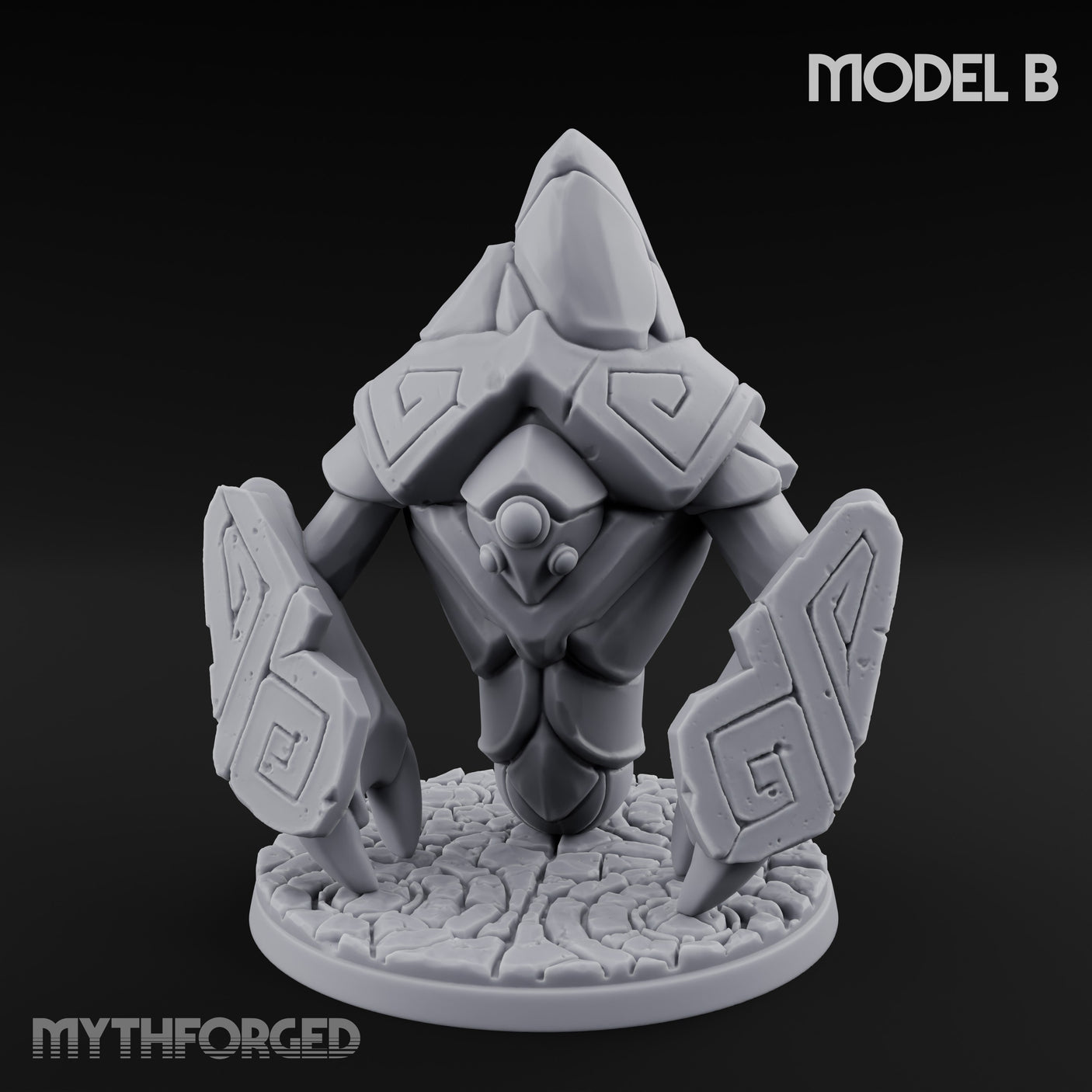 Rune Panel Spreading Construct Guardian B Miniature for Dungeons and Dragons, Pathfinder or other TTRPGs