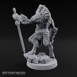 Rune Sword Planting Werewolf Alpha Miniature for Dungeons and Dragons, Pathfinder or other TTRPGs