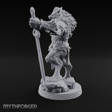 Rune Sword Planting Werewolf Alpha Miniature for Dungeons and Dragons, Pathfinder or other TTRPGs