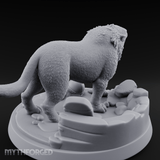Fangs Bared Triumphant Smilodon Beast Miniature for Dungeons and Dragons, Pathfinder or other TTRPGs