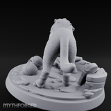 Fangs Bared Triumphant Smilodon Beast Miniature for Dungeons and Dragons, Pathfinder or other TTRPGs