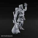 Sack Swinging Human Caravan Leader Miniature for Dungeons and Dragons, Pathfinder or other TTRPGs
