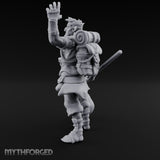 Sack Swinging Human Caravan Leader Miniature for Dungeons and Dragons, Pathfinder or other TTRPGs