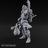 Sack Swinging Human Caravan Leader Miniature for Dungeons and Dragons, Pathfinder or other TTRPGs