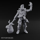 Sack Swinging Human Caravan Leader Miniature for Dungeons and Dragons, Pathfinder or other TTRPGs