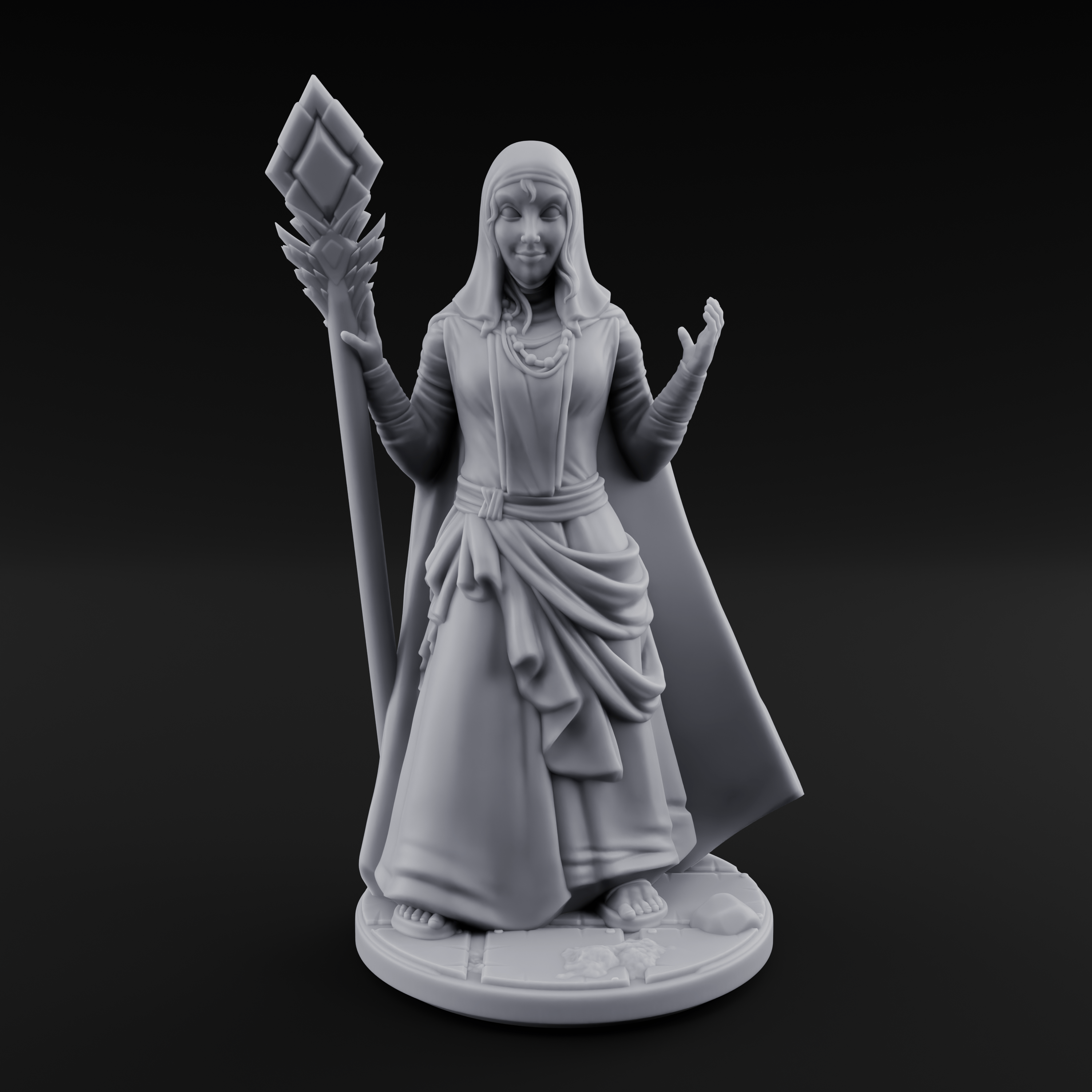 Warmly Welcoming Human Priestess A