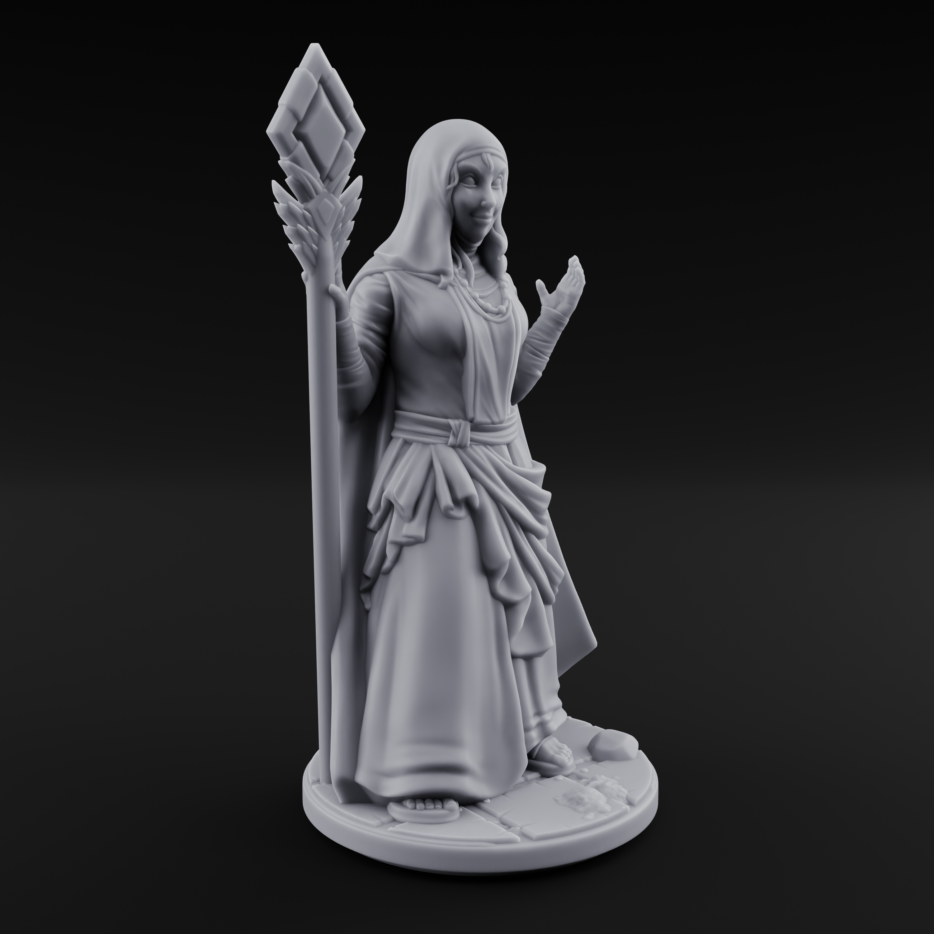 Warmly Welcoming Human Priestess A