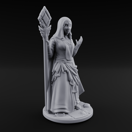 Warmly Welcoming Human Priestess A Miniature for Dungeons and Dragons, Pathfinder or other TTRPGs