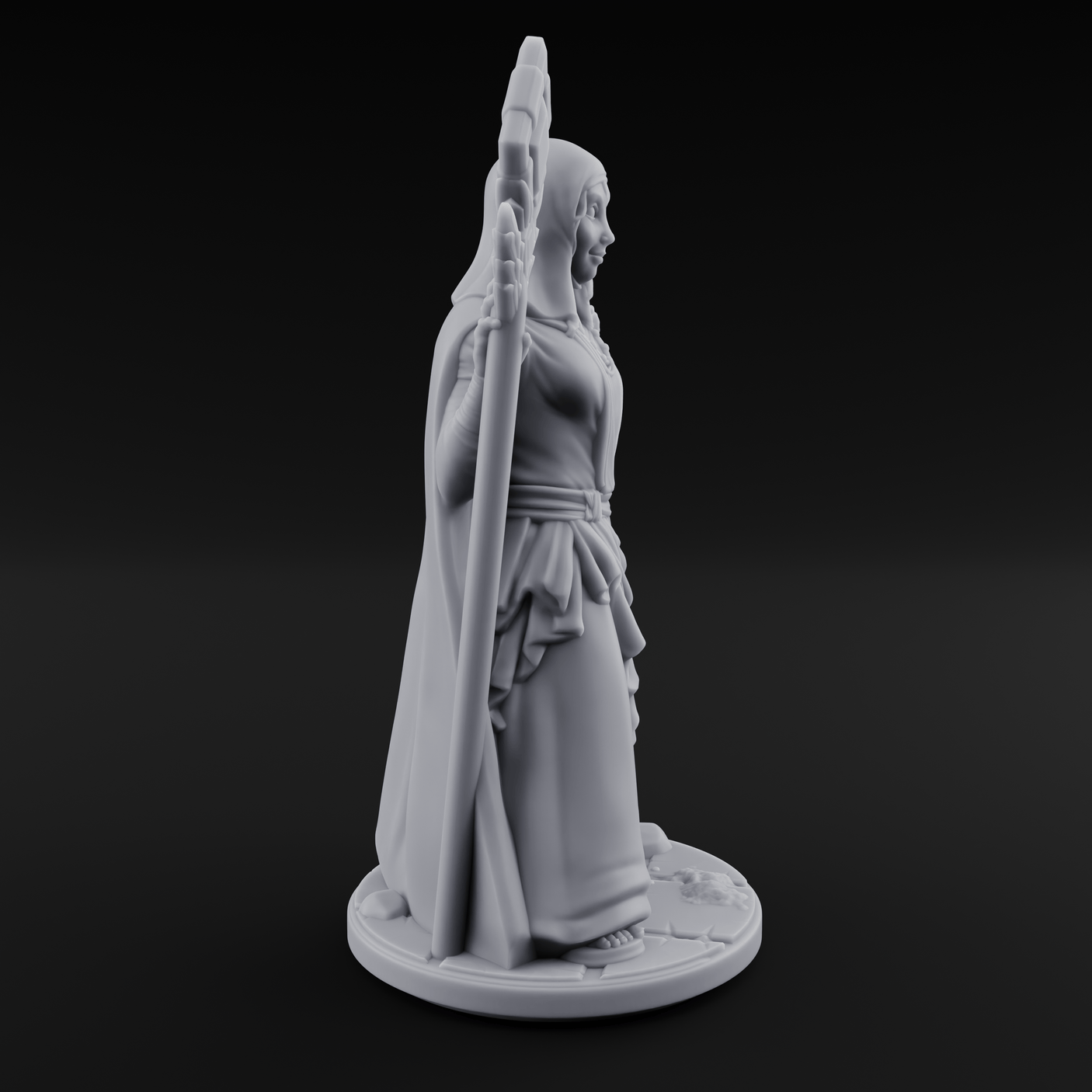 Warmly Welcoming Human Priestess A Miniature for Dungeons and Dragons, Pathfinder or other TTRPGs