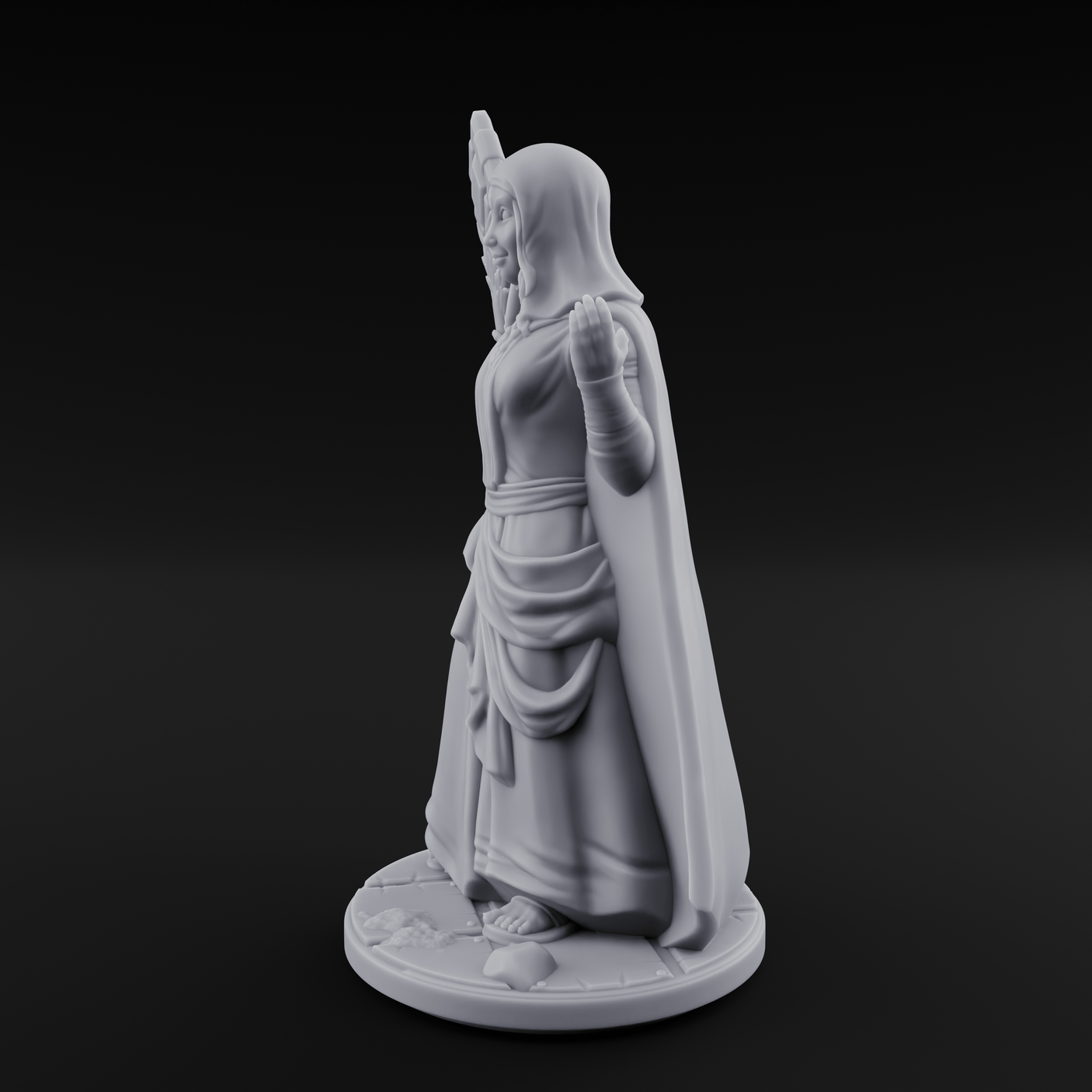 Warmly Welcoming Human Priestess A Miniature for Dungeons and Dragons, Pathfinder or other TTRPGs
