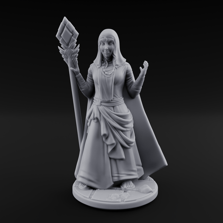 Warmly Welcoming Human Priestess A Miniature for Dungeons and Dragons, Pathfinder or other TTRPGs
