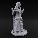 Warmly Welcoming Human Priestess B Miniature for Dungeons and Dragons, Pathfinder or other TTRPGs