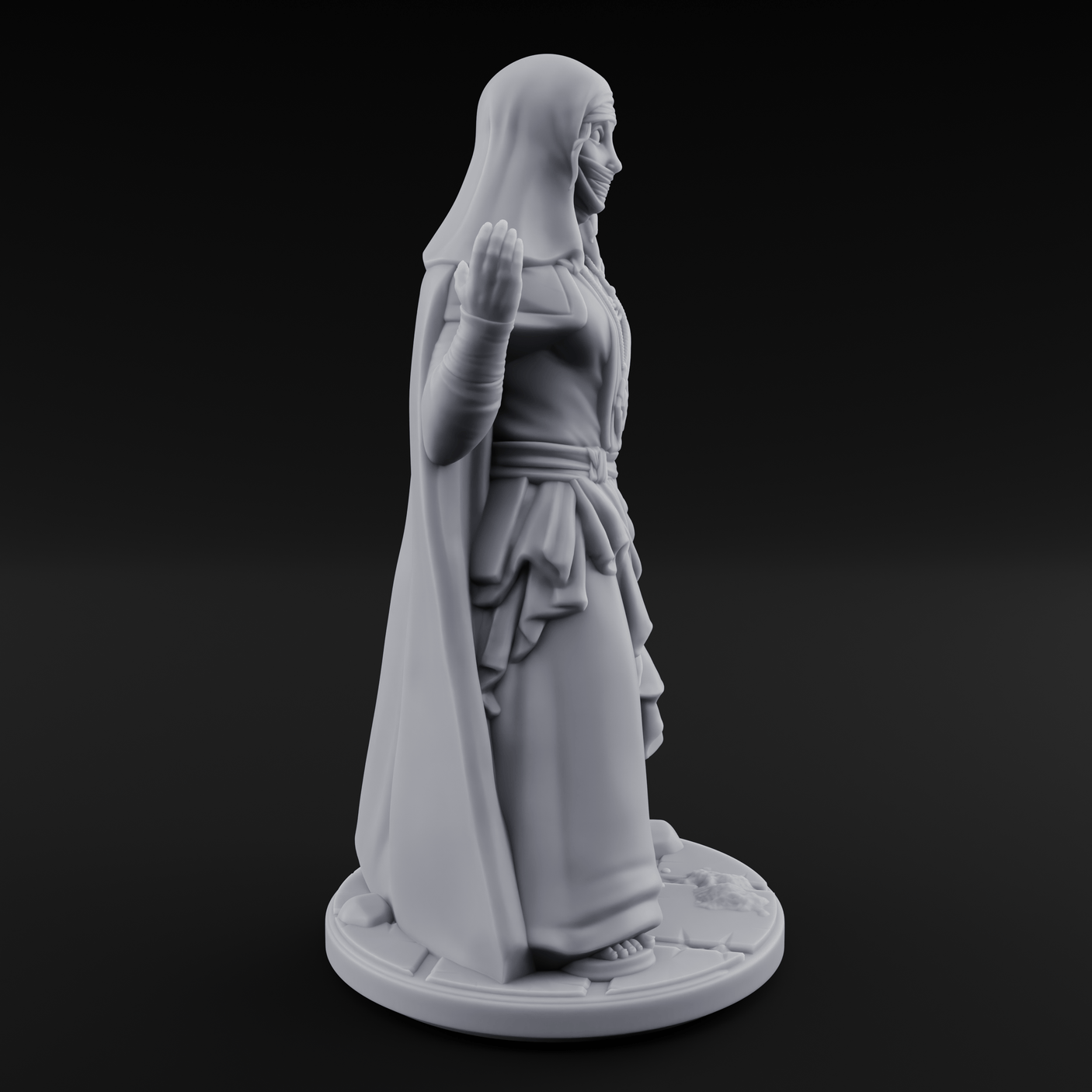 Warmly Welcoming Human Priestess B Miniature for Dungeons and Dragons, Pathfinder or other TTRPGs
