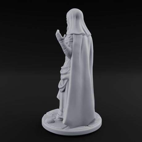 Warmly Welcoming Human Priestess B Miniature for Dungeons and Dragons, Pathfinder or other TTRPGs