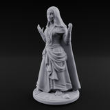 Warmly Welcoming Human Priestess B Miniature for Dungeons and Dragons, Pathfinder or other TTRPGs