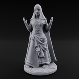 Warmly Welcoming Human Priestess B Miniature for Dungeons and Dragons, Pathfinder or other TTRPGs