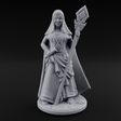 Warmly Welcoming Human Priestess C Miniature for Dungeons and Dragons, Pathfinder or other TTRPGs