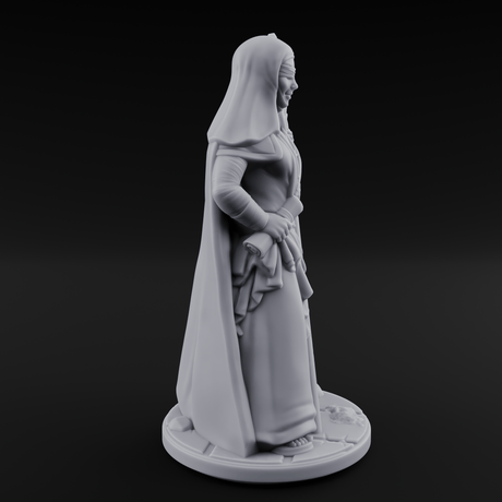 Warmly Welcoming Human Priestess C Miniature for Dungeons and Dragons, Pathfinder or other TTRPGs