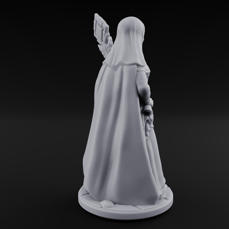 Warmly Welcoming Human Priestess C Miniature for Dungeons and Dragons, Pathfinder or other TTRPGs