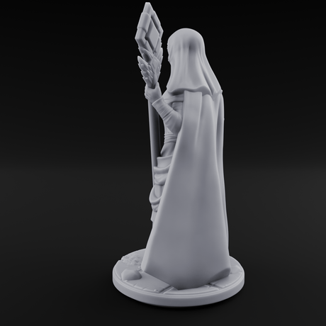 Warmly Welcoming Human Priestess C Miniature for Dungeons and Dragons, Pathfinder or other TTRPGs