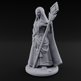 Warmly Welcoming Human Priestess C Miniature for Dungeons and Dragons, Pathfinder or other TTRPGs