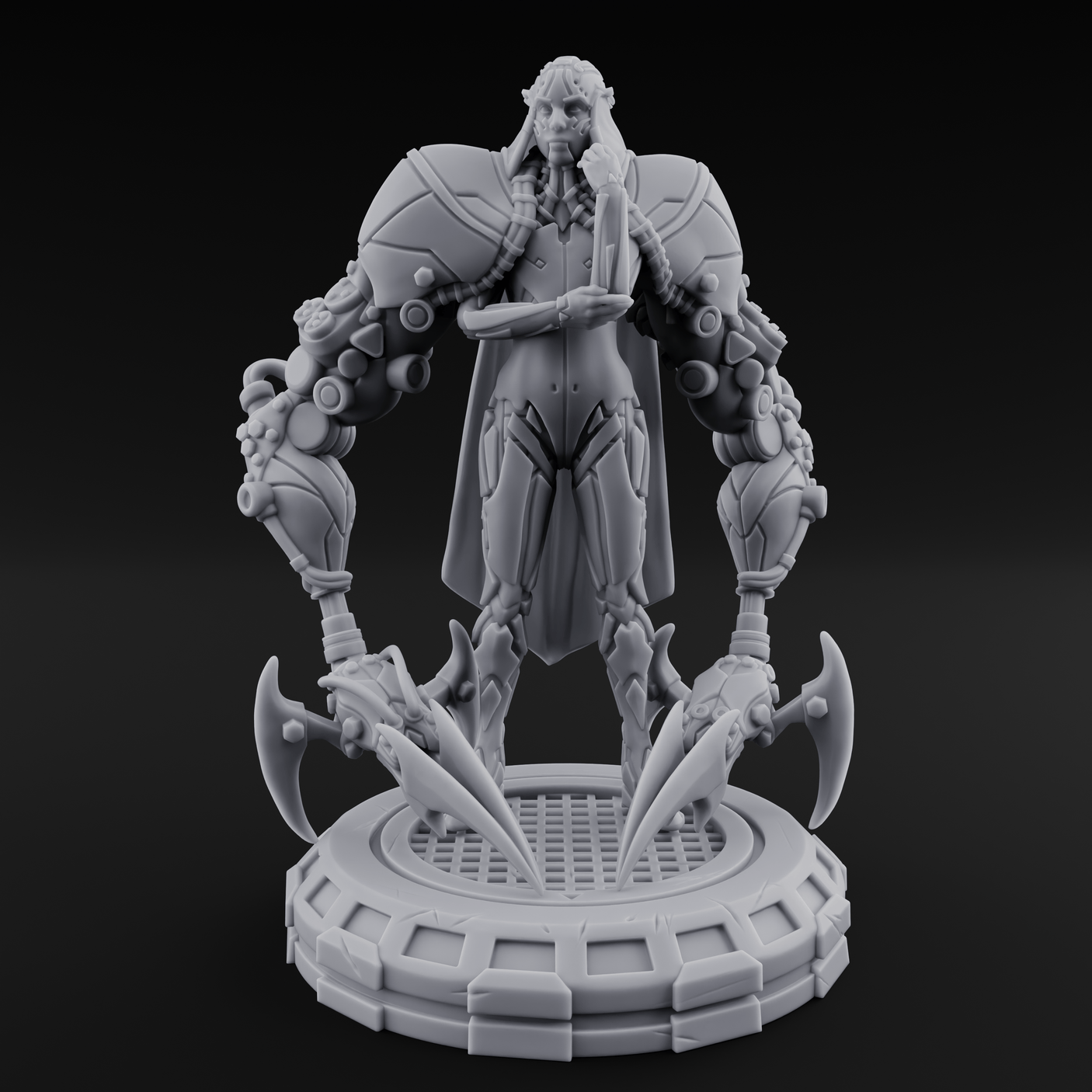 Blades Dragging Warforged Executioner Miniature for Dungeons and Dragons, Pathfinder or other TTRPGs