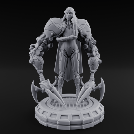 Blades Dragging Warforged Executioner Miniature for Dungeons and Dragons, Pathfinder or other TTRPGs