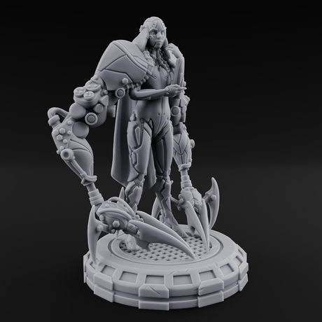 Blades Dragging Warforged Executioner Miniature for Dungeons and Dragons, Pathfinder or other TTRPGs