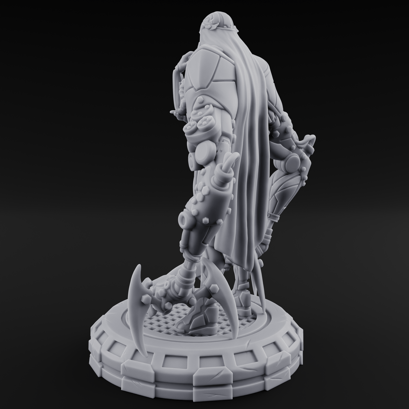 Blades Dragging Warforged Executioner Miniature for Dungeons and Dragons, Pathfinder or other TTRPGs