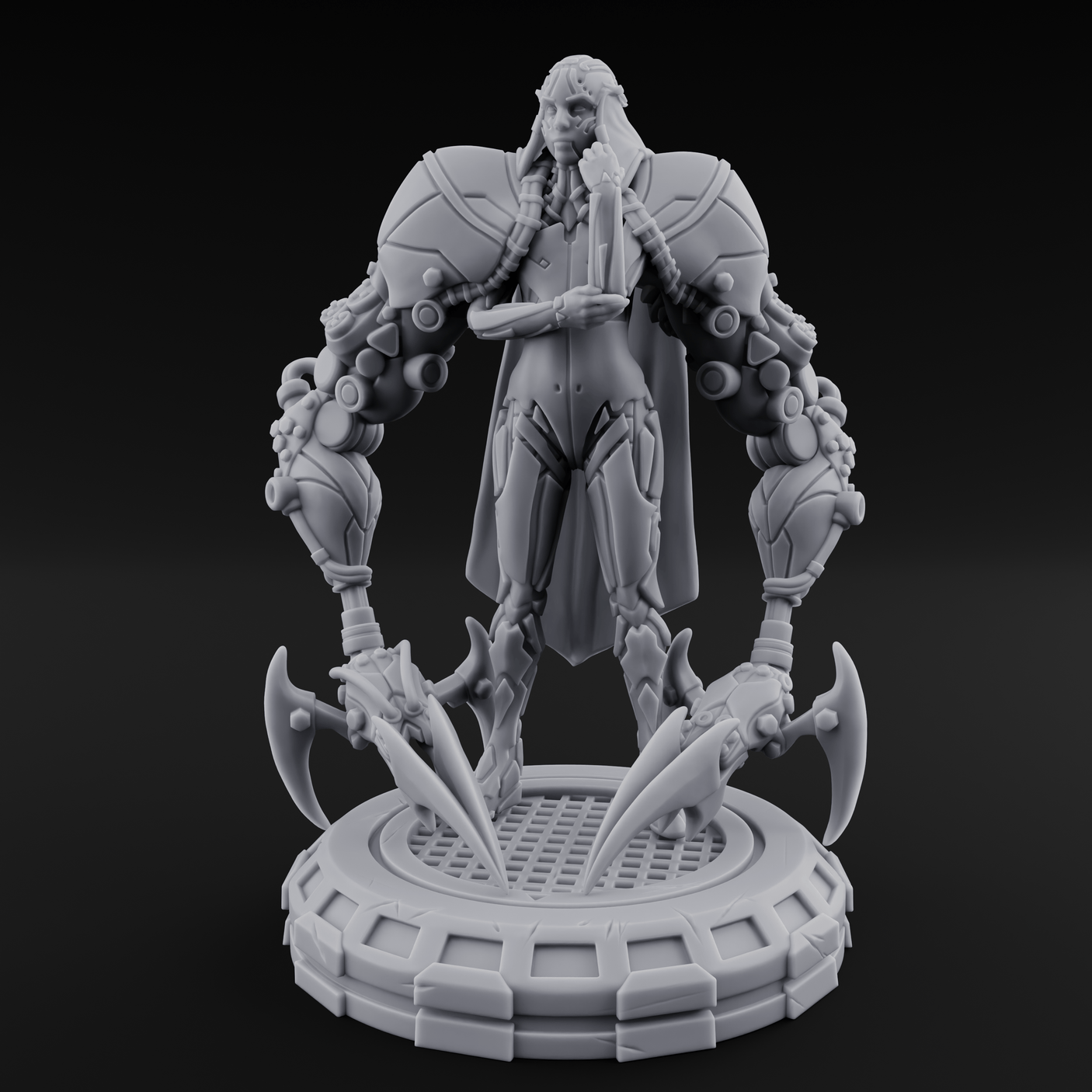 Blades Dragging Warforged Executioner Miniature for Dungeons and Dragons, Pathfinder or other TTRPGs