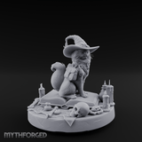 Dapper Wanderer Cat Sorcerer Miniature for Dungeons and Dragons, Pathfinder or other TTRPGs