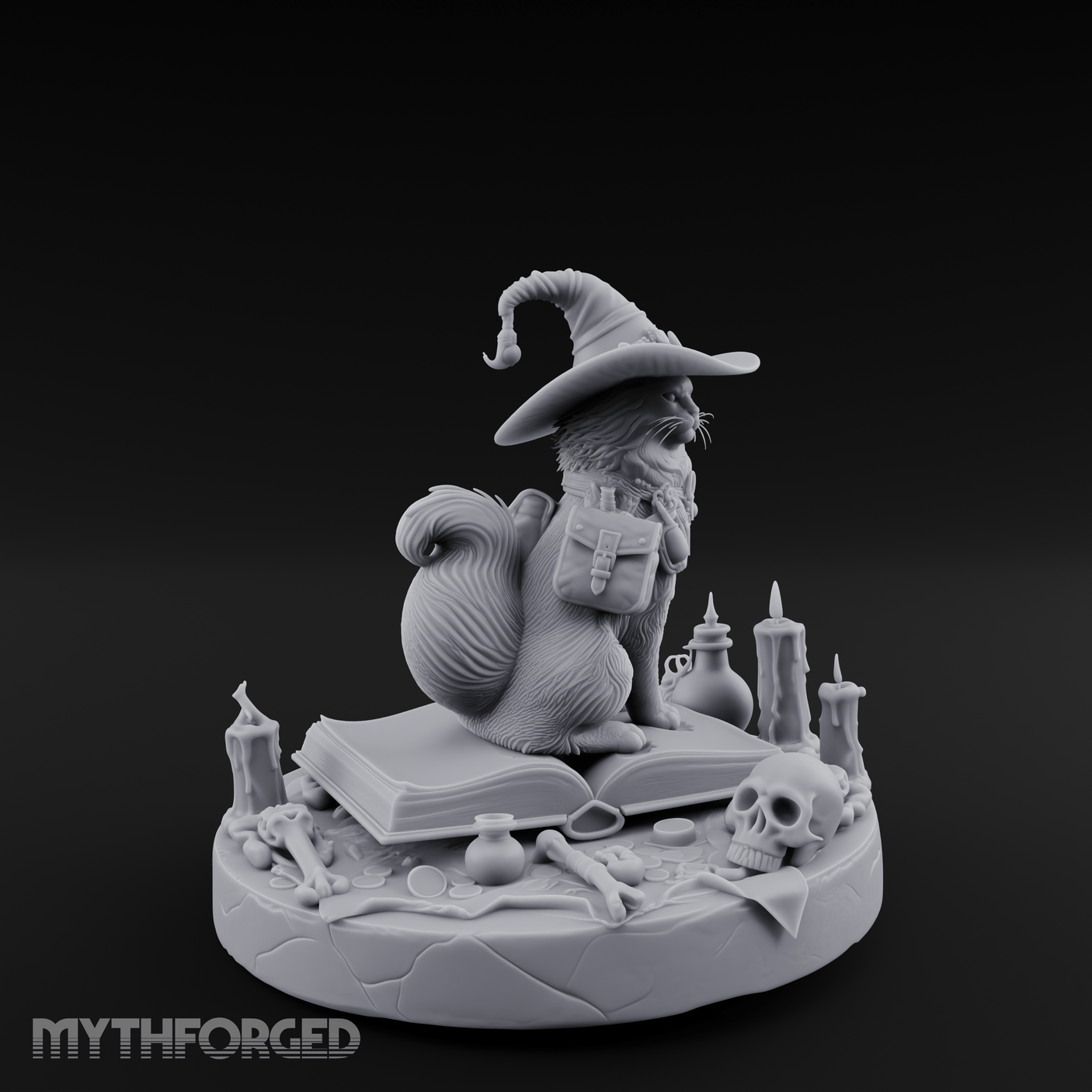 Dapper Wanderer Cat Sorcerer Miniature for Dungeons and Dragons, Pathfinder or other TTRPGs
