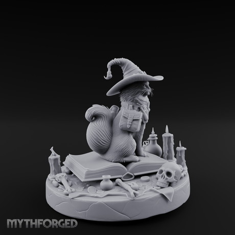 Dapper Wanderer Cat Sorcerer Miniature for Dungeons and Dragons, Pathfinder or other TTRPGs
