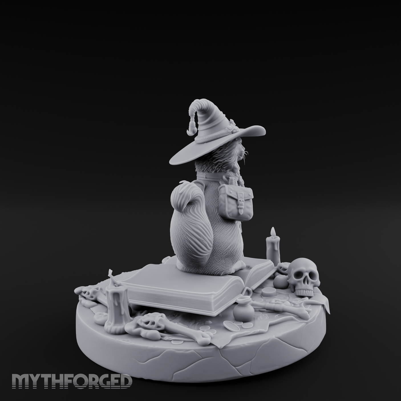 Dapper Wanderer Cat Sorcerer Miniature for Dungeons and Dragons, Pathfinder or other TTRPGs