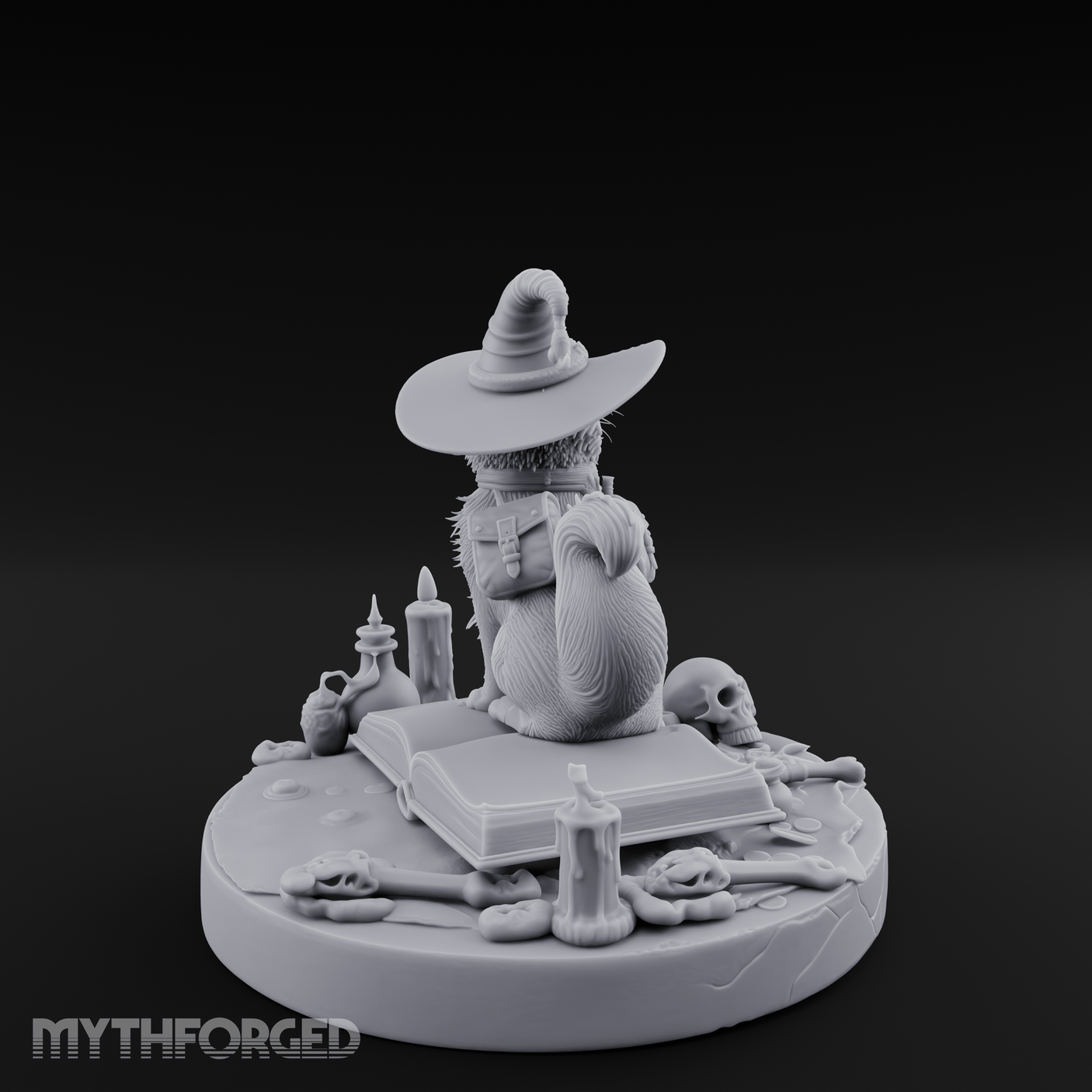 Dapper Wanderer Cat Sorcerer Miniature for Dungeons and Dragons, Pathfinder or other TTRPGs